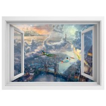 Vinilos ventana 3d peter pan